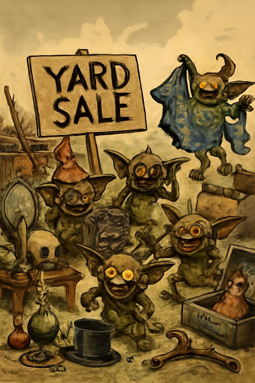 Gremlins at the Yard Sale: A Quirky Comedy Adventure